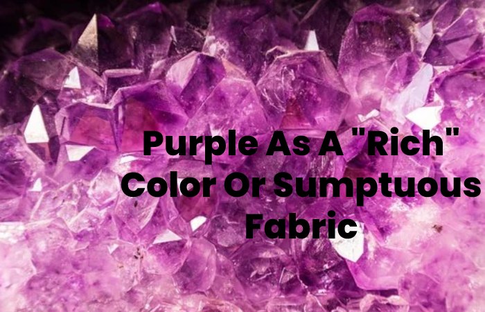 Purple In The Traditional Coloration Pattern