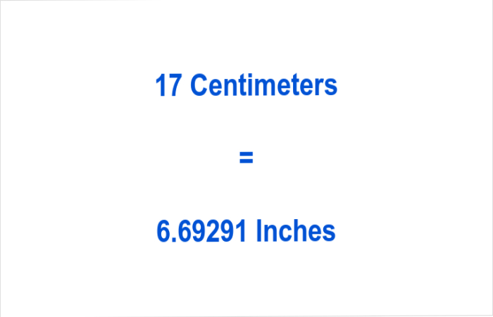 17 cm to Inches 