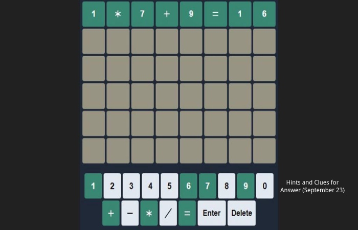 Hints and Clues for Answer (September 23)
