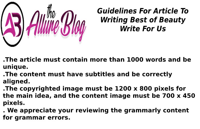 Guidelines for Article the allure blog