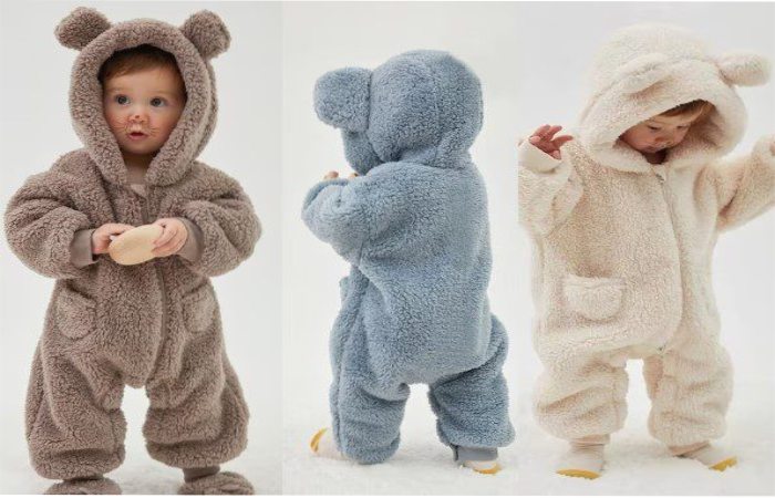 The Bear Design Baby Jumpsuit