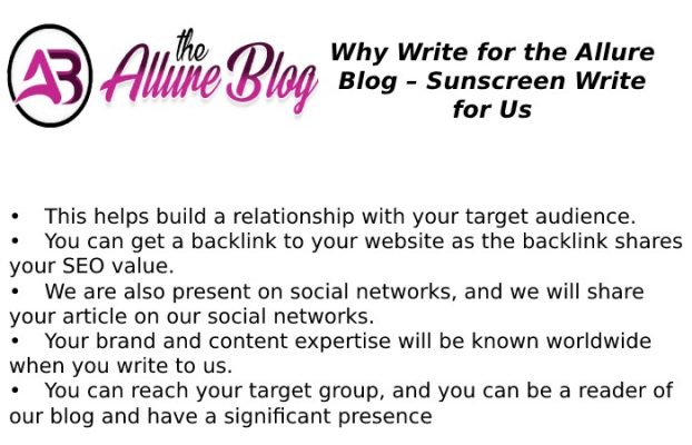 Sunscreen Writing Sunscreen Write for Us Contribute And Submit Guest Post
