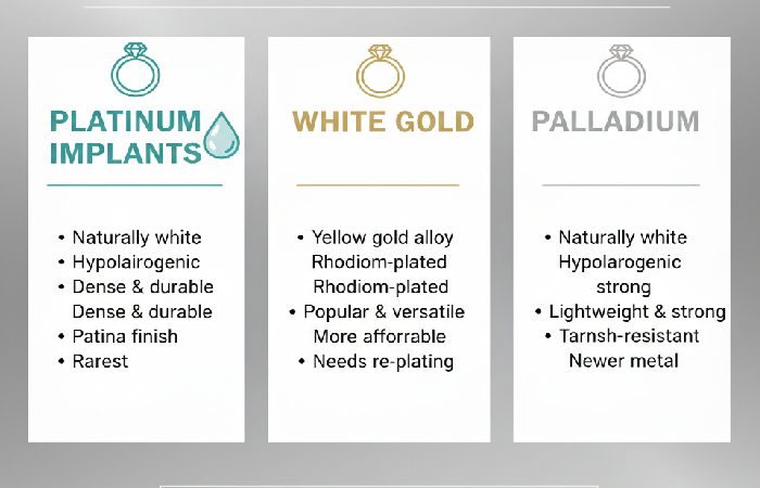platinum vs. white gold vs. palladium