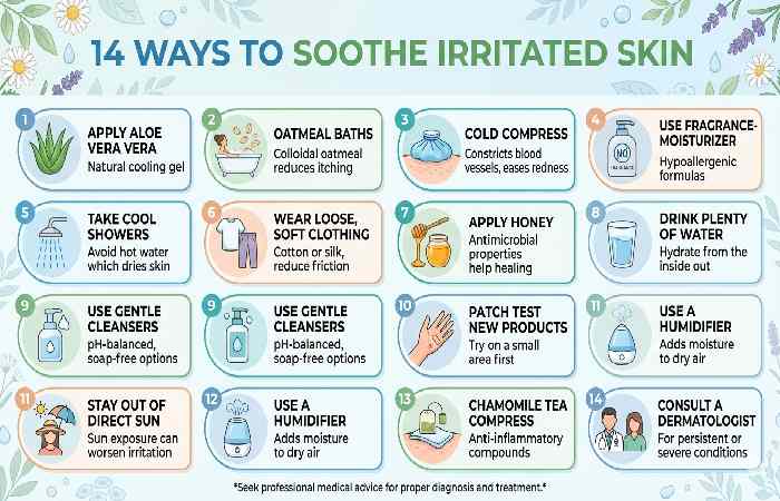 ways to soothe irritated skin